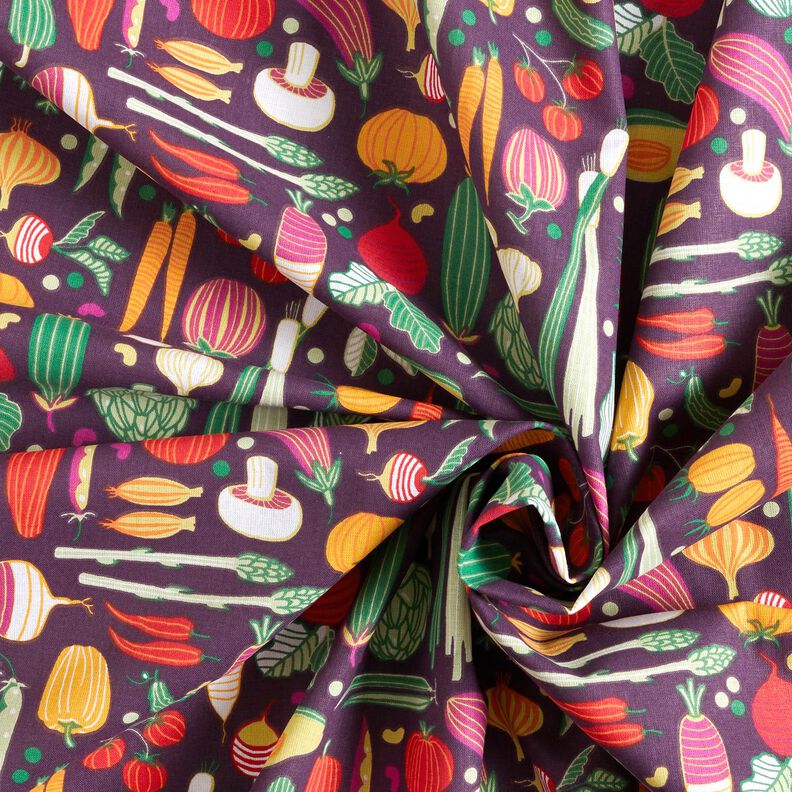 Puuvillakangas Kretonki Vihannesten runsaus &ndash; munakoiso/vihre&auml;,  image number 3