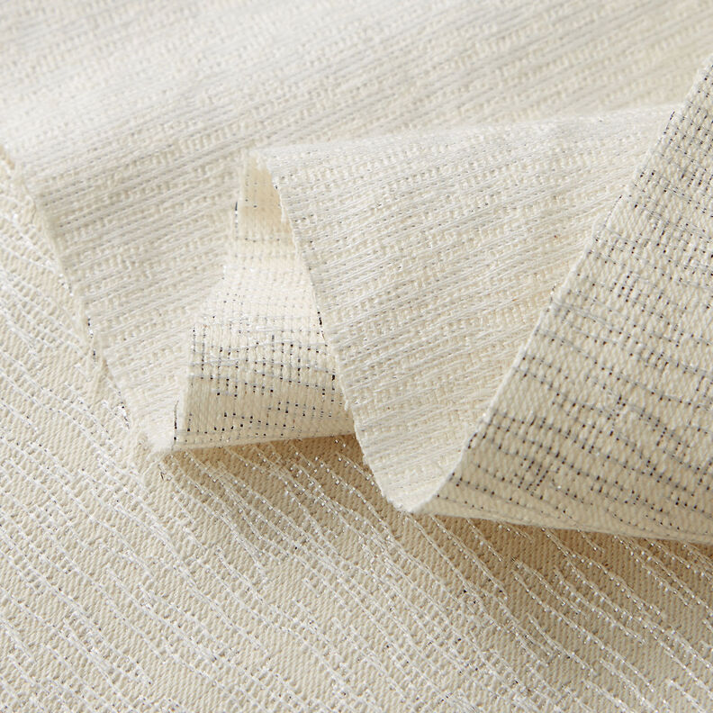 Vaatejacquard kimaltelevat aaltoviivat – valkoinen/hopea,  image number 3