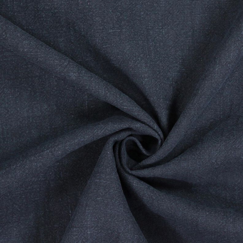 Pellavakangas ramie mix stonewashed, raskas laatu – yönsininen,  image number 1