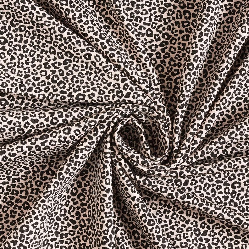 Puuvillajersey Mini Leopardipainatus – luonnonvärinen/musta,  image number 3
