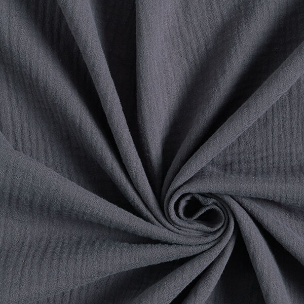 Musliini-/kaksikerroksinen kangas – tummanharmaa,  image number 1