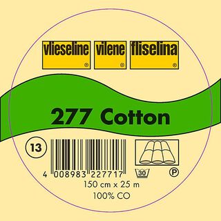277 Cotton tukikangas | Vlieseline – valkoinen, 