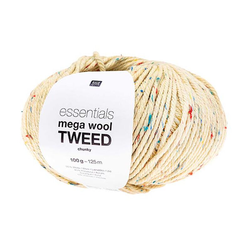 Essentials Mega Wool Tweed Chunky| Rico Design – villanvalkoinen,  image number 1