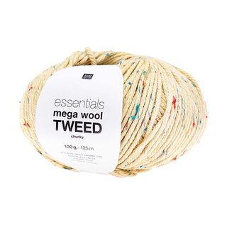 Essentials Mega Wool Tweed Chunky| Rico Design – villanvalkoinen, 