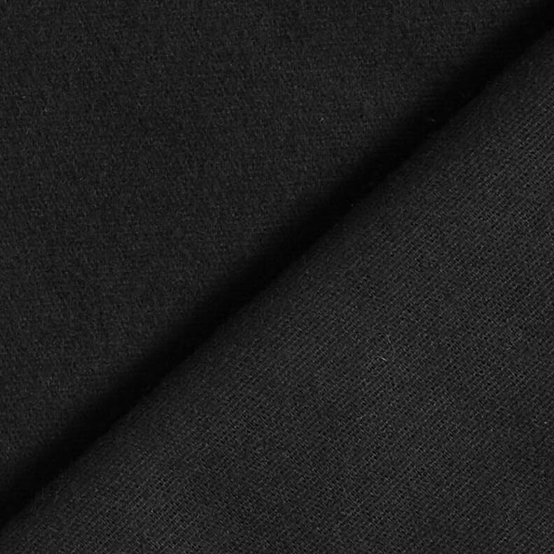 Puuvillaflanelli Yksivärinen – musta,  image number 4