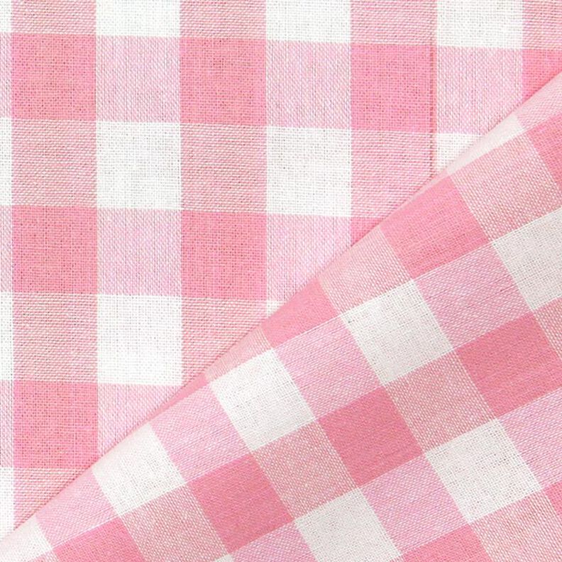 Puuvillakangas Vichy-Check 1,7 cm – roosa/valkoinen,  image number 3