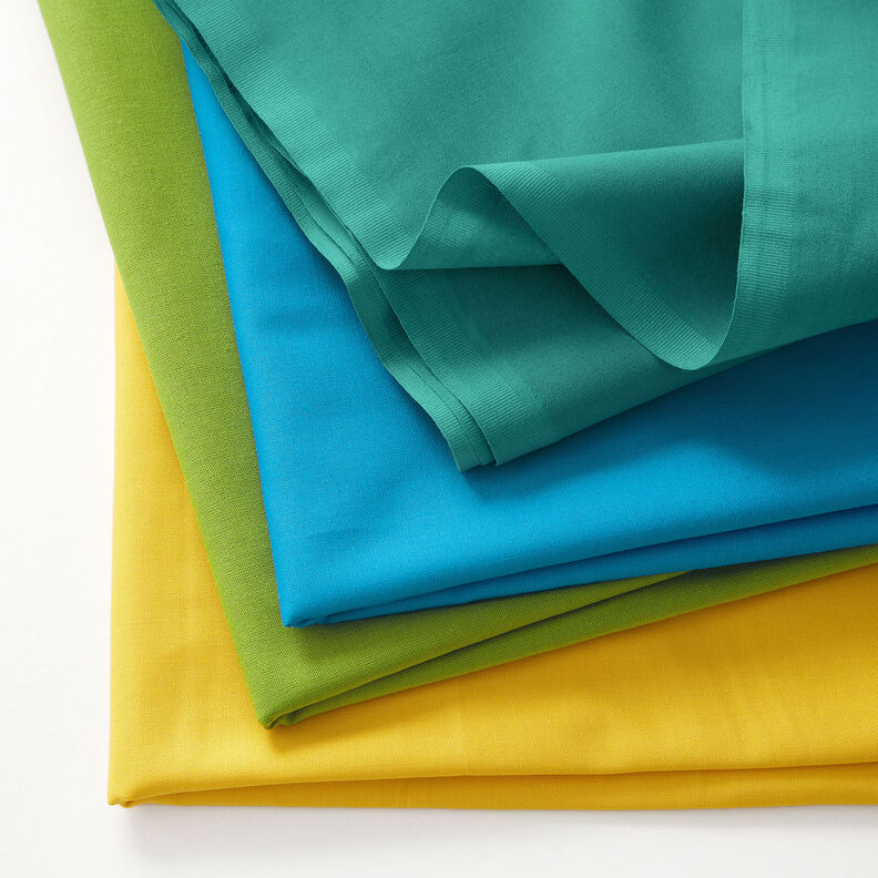 Puuvillakangas Kretonki Yksivärinen – turkoosi,  image number 4