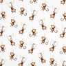 GOTS Puuvillajersey Apinat viidakossa Digitaalipainatus | Poppy Fabrics &ndash; valkoinen/tummanruskea,  thumbnail number 1