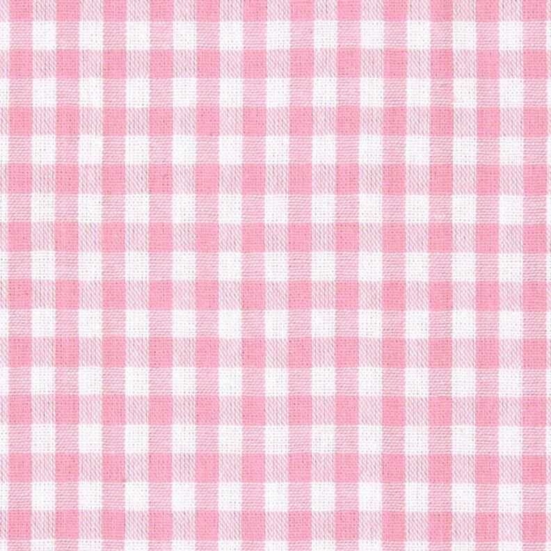 Puuvillakangas Vichy-Check 0,5 cm – roosa/valkoinen,  image number 1