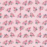 Puuvillakangas Kretonki pienet ruusut – roosa,  thumbnail number 1