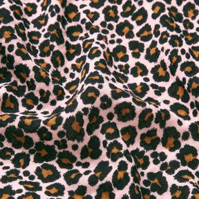 Musliini-/kaksikerroksinen kangas Leopardipainatus – ruusunpunainen/musta, 