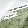 French Terry Kesäcollege gezeichnete Safari-Tiere – vaalea khaki,  thumbnail number 3