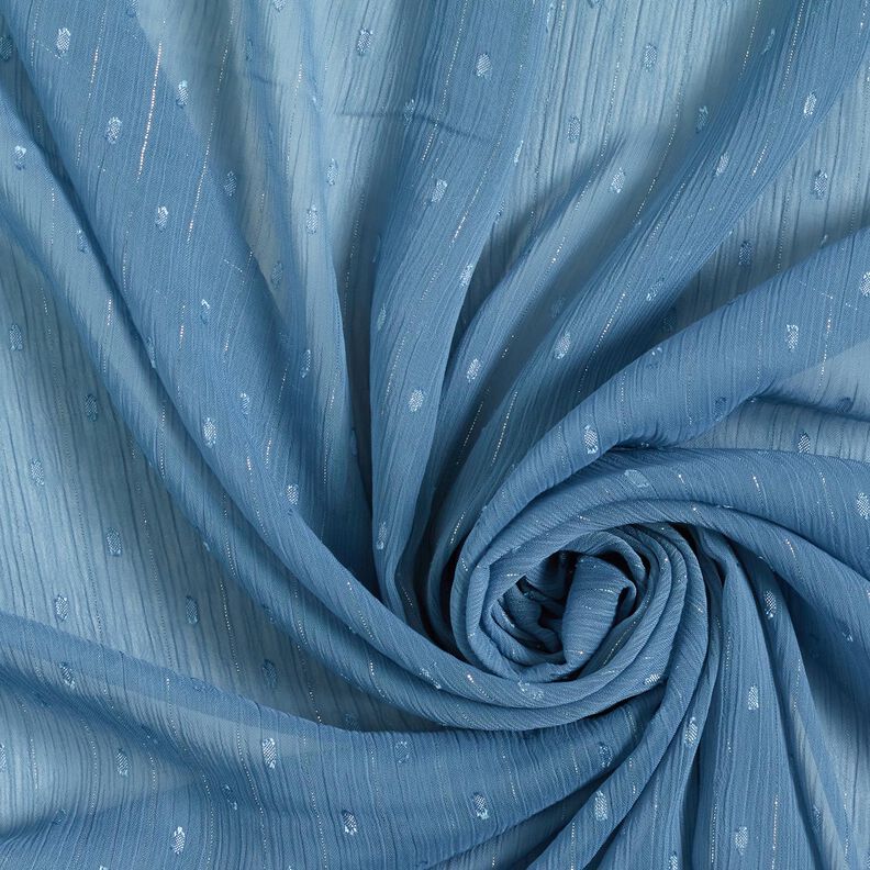 Sifonki Dobby Metallic Liituraidat – briljantin sininen/hopea metallic,  image number 3