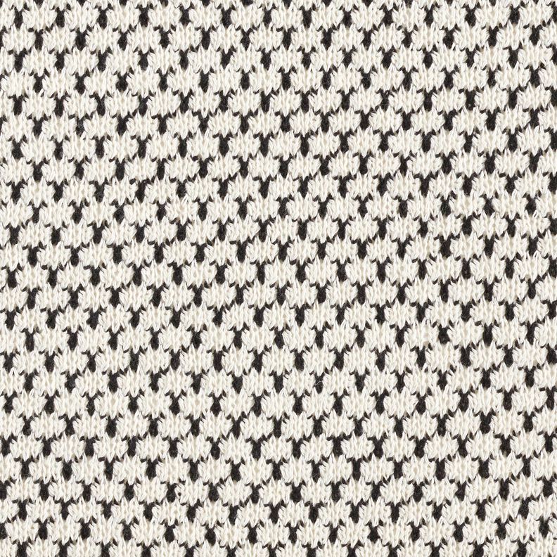Chunky-neule Puuvilla Abstraktit pisteet – valkoinen/laivastonsininen,  image number 1