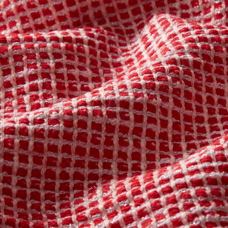 Buklee Puuvillasekoite Rakenne – punainen/valkoinen,  image number 2
