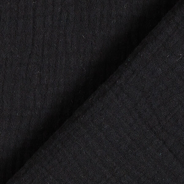 Musliini-/kaksikerroksinen kangas – musta,  image number 4