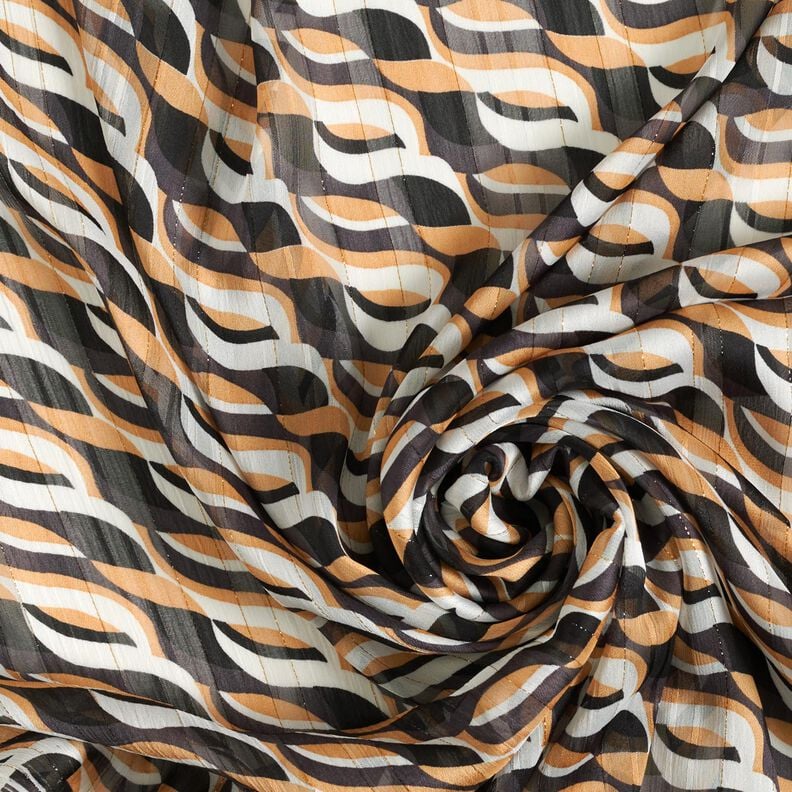 Sifonki Aallot ja polttokuvioraidat Kimalle &ndash; beige/valkoinen,  image number 3