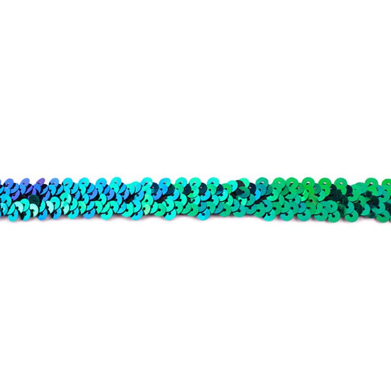 Joustava paljettinauha [20 mm] – petrooli,  image number 1
