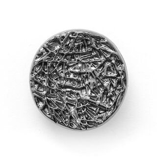 Metallinappi Meteori  – hopea metallinen, 