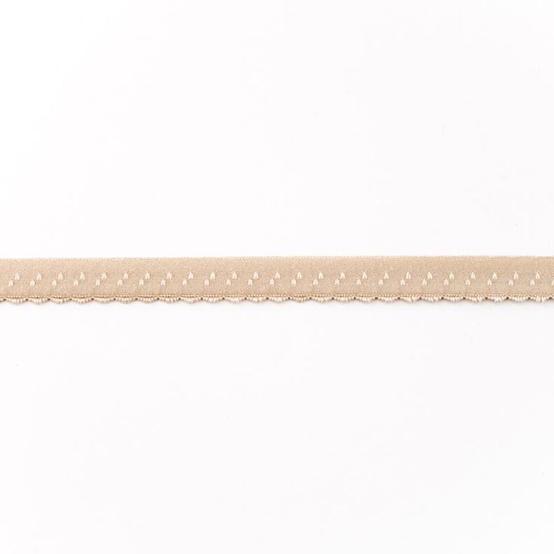 Joustava kanttausnauha Pitsi [12 mm] – beige,  image number 1