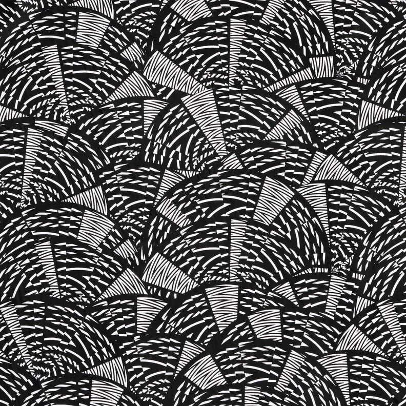 Uimapukukangas Abstrakti graafinen kuvio – musta/valkoinen,  image number 1