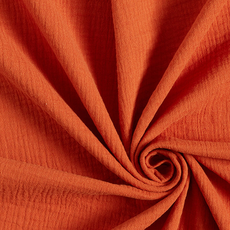 Musliini-/kaksikerroksinen kangas – terrakotta,  image number 1