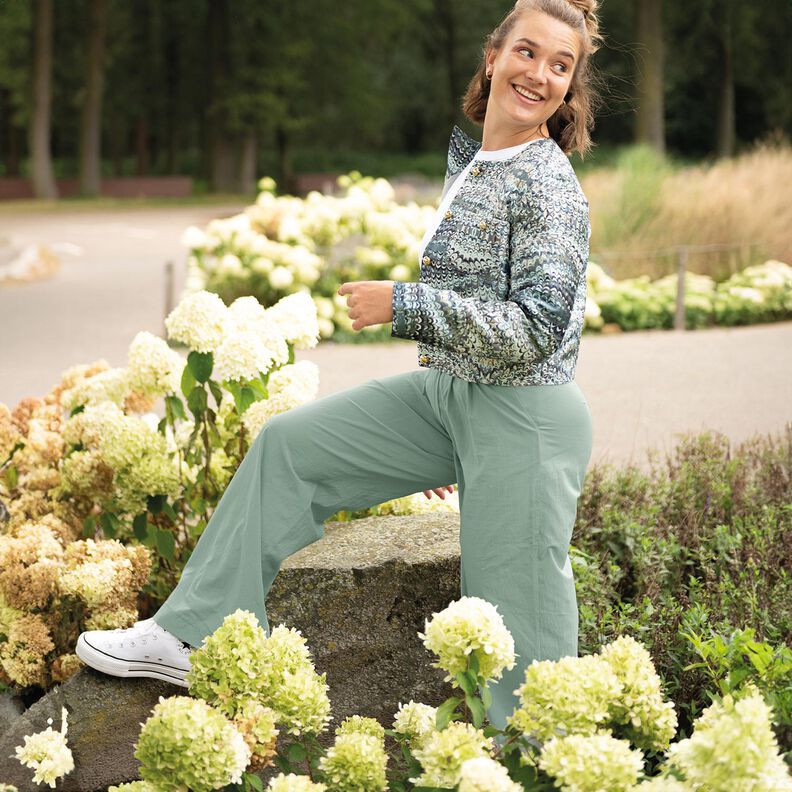 Puuvillakangas Ryppykangas esipesty – farkunsininen,  image number 6