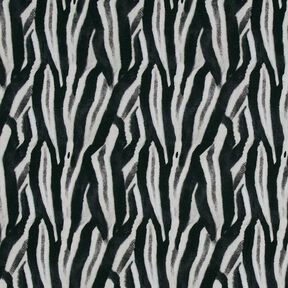 French Terry harjattu Seepra Digitaalipainatus &ndash; musta/hopea, 