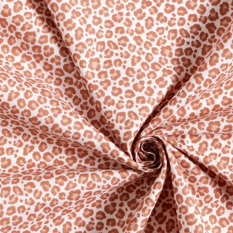 Puuvillakangas Kretonki Leopardi Pieni – norsunluu/kupari,  image number 3