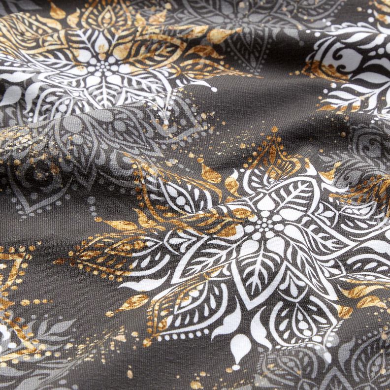 French Terry Mandala Talven taika | Glitzerp&uuml;ppi  &ndash; vanha hopea/vanhakulta,  image number 2