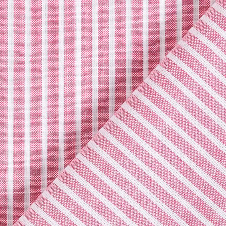 Puuvilla-pellavasekoite Pitkittäisraidat – pink/valkoinen,  image number 4