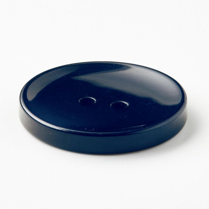 2-reikäinen kiiltävä nappi [Ø 25 mm] – yönsininen,  image number 2