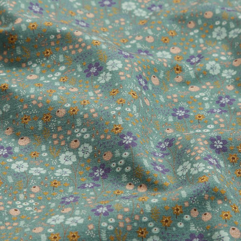 Puuvillajersey Mets&auml;kukkaniitty Digitaalipainatus &ndash; kaisla,  image number 2