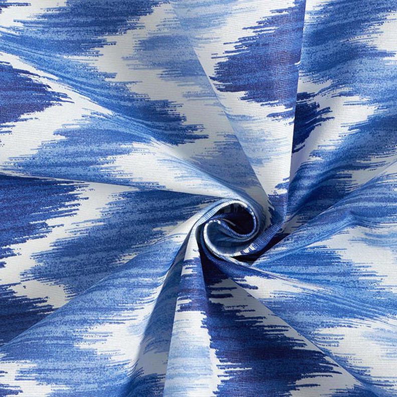 Pinnoitettu puuvilla Ikat-printti – sininen/valkoinen,  image number 3