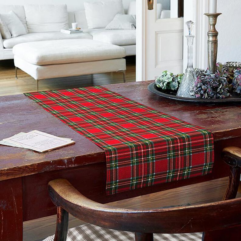 Sisustuskangas Canvas Skottiruutu – punainen/kuusenvihreä,  image number 8