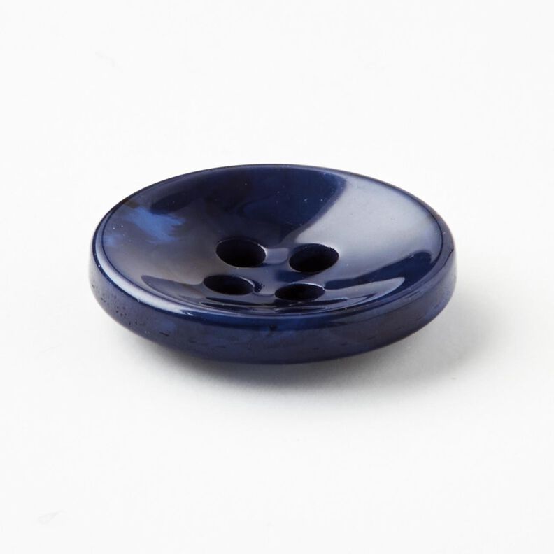 4-reikäinen marmorikuvioinen nappi [Ø 15 mm] – indigo,  image number 2