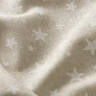 Sisustuskangas Puolipanama Tähdet – luonnonvärinen/valkoinen, 