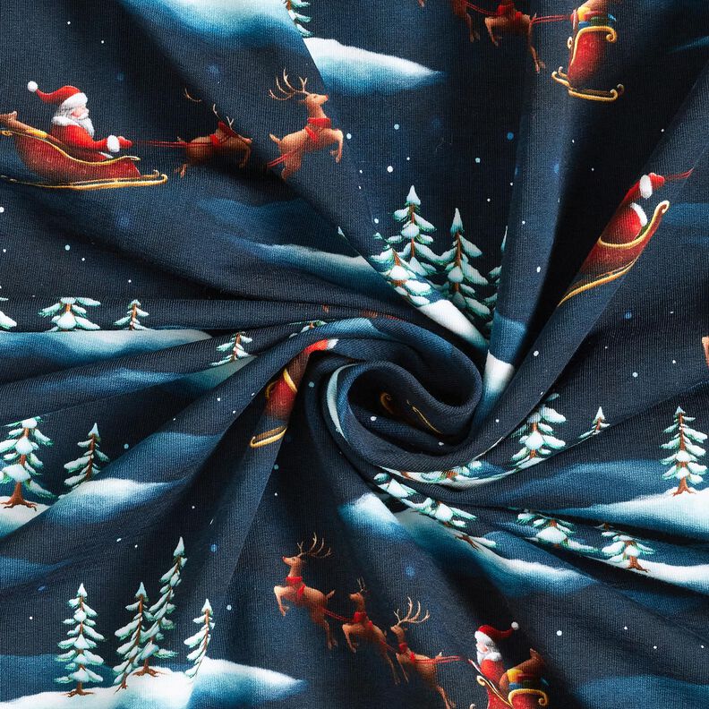 French Terry Kesäcollege Joulupukki on tulossa | Glitzerpüppi – yönsininen/chili,  image number 3