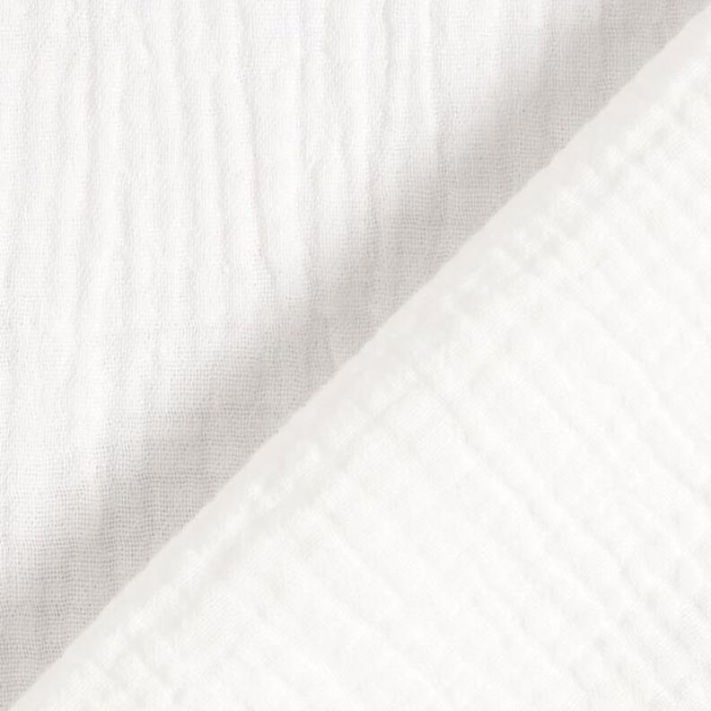 GOTS Musliini-/kaksikerroksinen kangas | Tula – villanvalkoinen,  image number 4