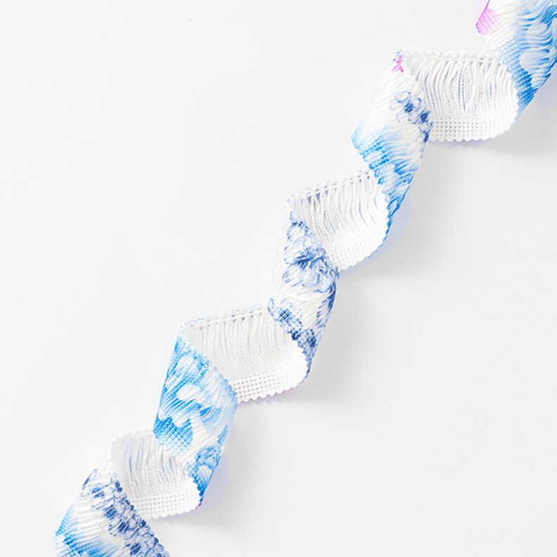 Hapsunauha Kukat [30 mm] – valkoinen/sininen,  image number 1
