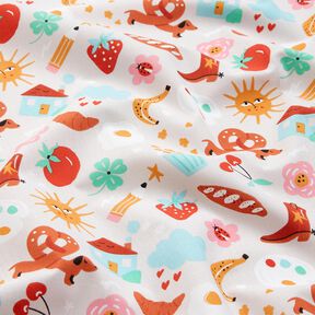 Puuvillapopliini värikäs hälinä– sumunharmaa, 