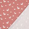 Puuvillajersey Hanhet kukkakedolla | Poppy Fabrics – tumma vanharoosa/valkoinen,  thumbnail number 4