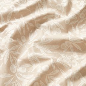 Pinnoitettu puuvilla Jacquard Pinnoitettu Oliivit &ndash; luonnonv&auml;rinen/vaalea beige, 