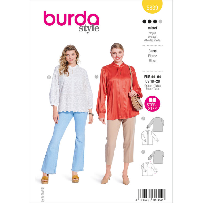 Plus-Size Pusero | Burda 5839 | 44-54,  image number 1
