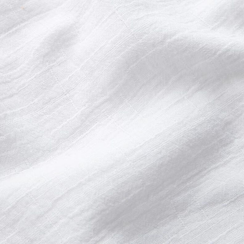 Bambu Musliini-/kaksikerroksinen kangas Rakenne – valkoinen,  image number 2
