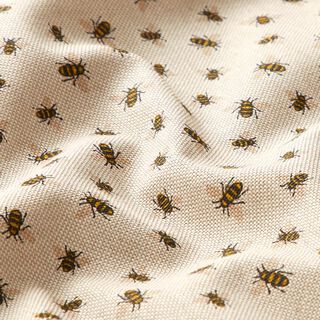 Sisustuskangas Puolipanama Mehiläisperhe – luonnonvärinen, 