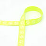 Heijastava kudottu nauha Koiran hihna Tassut [20 mm] – keltainen neon,  thumbnail number 2