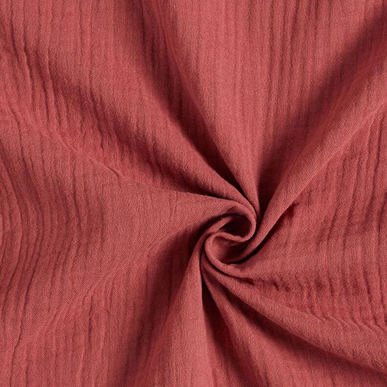 GOTS Musliini-/kaksikerroksinen kangas | Tula – karmiininpunainen,  image number 1