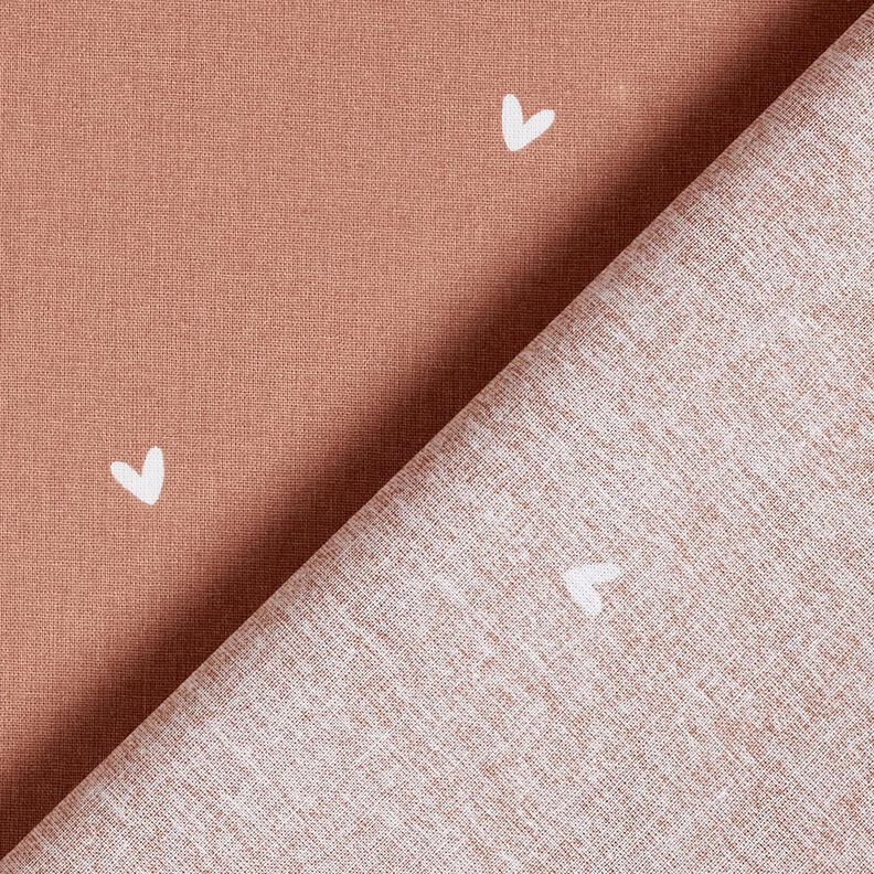Puuvillapopliini Herkät sydämet – kupari,  image number 4