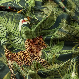 Sisustussametti Viidakon leopardi – vihreä, 